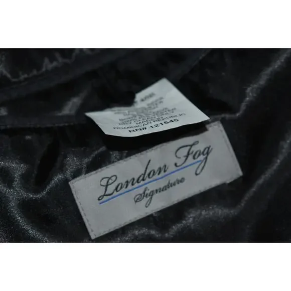 London Fog Wool Trench Jacket Overcoat Lined Men Size 48 Reg Gray Single Vent‎